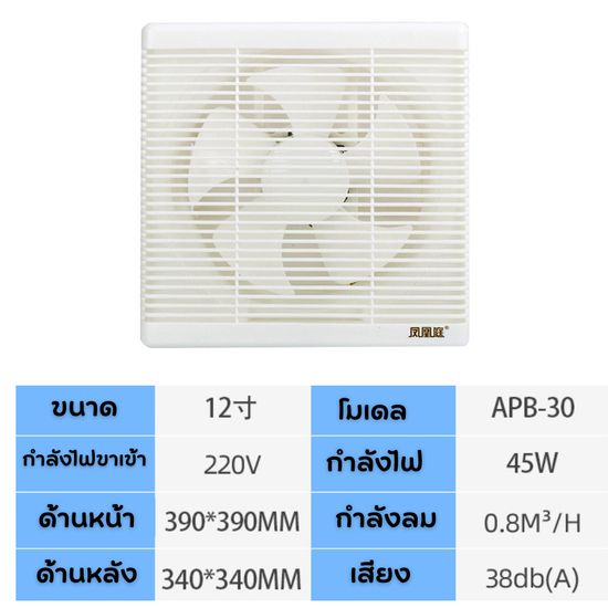 พัดลม พัดลมระบายอากศ พัดลมดูดอากาศ 220v พัดลมดูดควัน 6/8/10/12นิ้ว พัดลมระบายอากาศ พัดลมระบายอากาศแบบติดผนัง เงียบปริมาณลมขนาดใหญ่ จัดส่งตลอด24ชม