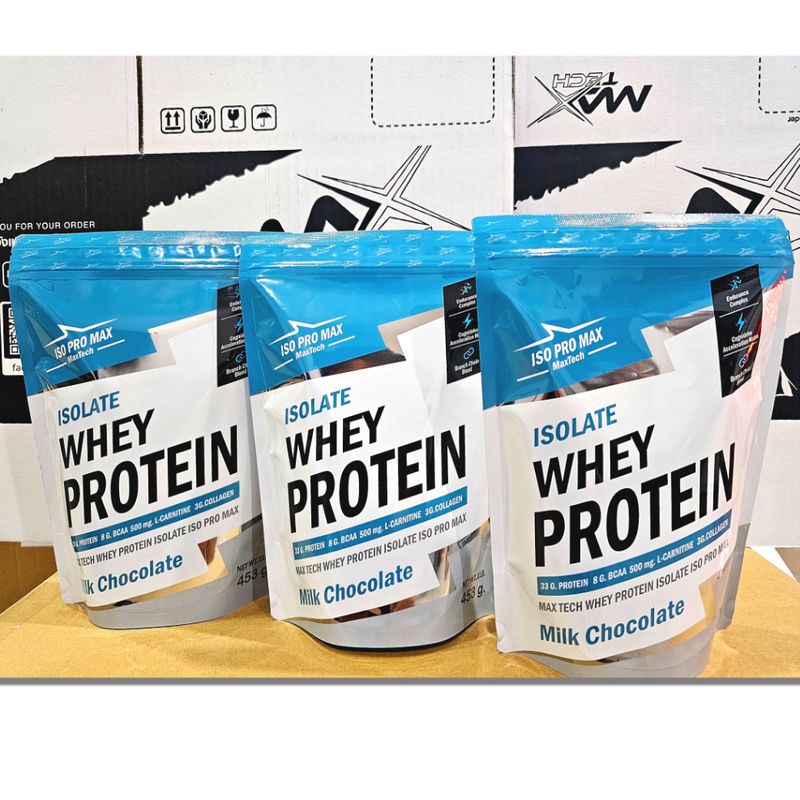 เซ็ต3ถุง X3 1ปอนด์ 3ถุง ISO PRO MAX Protein Isolate เวย์โปรตีน ลดไขมัน เพิ่มกล้ามเนื้อ V.36