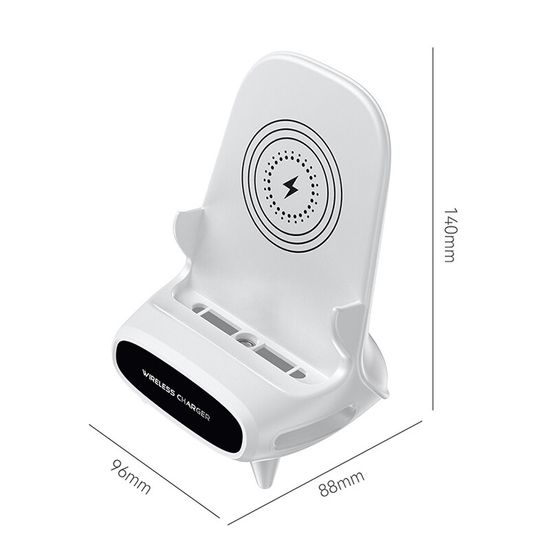 ✔️วางแล้วก็ชาร์จแบตได้✔️ที่ชาร์จไร้สาย แท่นชาร์จไรสาย 15w ที่ชาร์ตไร้สาย ที่ชาร์จแบตไร้สาย ที่ชาตโทรศัพท์ไร้สาย เครื่องชาร์จโทรศัพท์ไร้สาย ชาร์จเร็ว Fast Wireless Charger Stand เครื่องชาร์จไร้สาย A104
