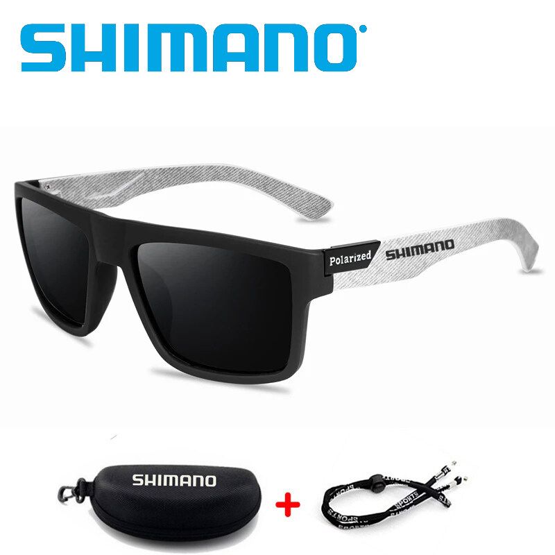 Shimano แว่นตากันแดดโพลาไรซ์ทรงขับรถสำหรับผู้ชายเดินป่าตั้งแคมป์ปั่นจักรยานแว่นตา UV400แว่นตากันแดดคลาสสิกสำหรับใส่ตกปลา