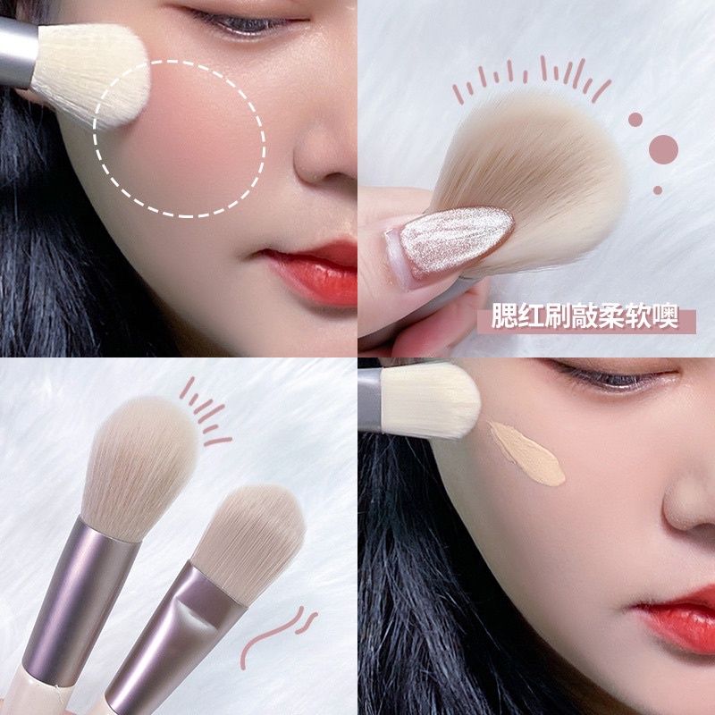 AMZBEAR ชุดแปรงแต่งหน้า แปรงแต่งหน้า Makeup Brush ชุด 8 ชิ้น ฟองน้ำแต่งหน้า แปรงปัดแป้ง แปรงปัดแก้ม เซ็ทแปรงแต่งหน้า ขนนิ่ม ไม่บาดหน้ B03