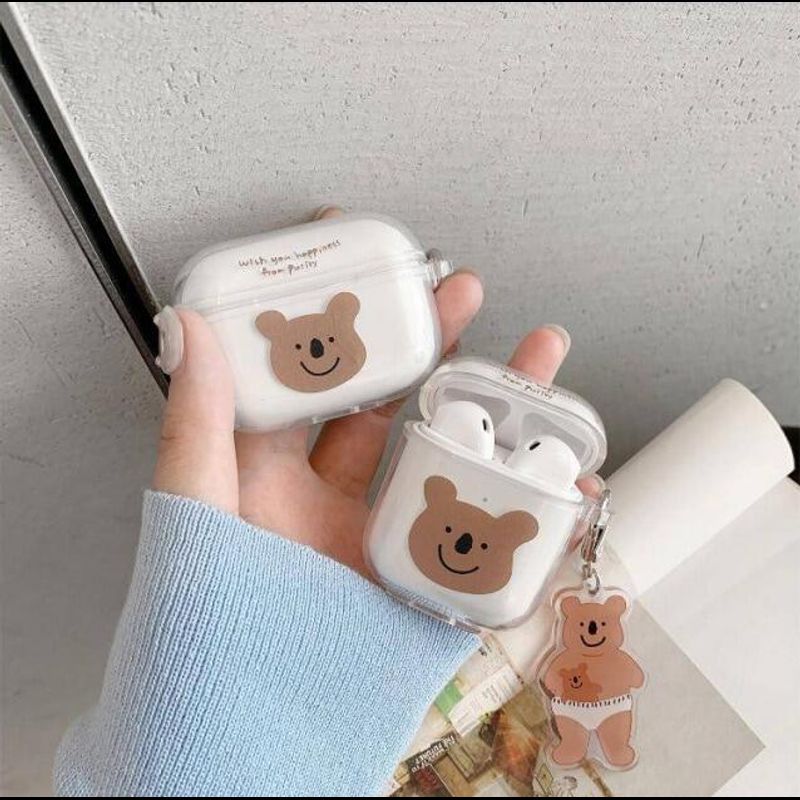 น่ารักดอกไม้สดใสสำหรับ Apple Airpods 1 2พร้อมพวงกุญแจสำหรับ AirPods Pro หูฟังบลูทูธเคสป้องกัน