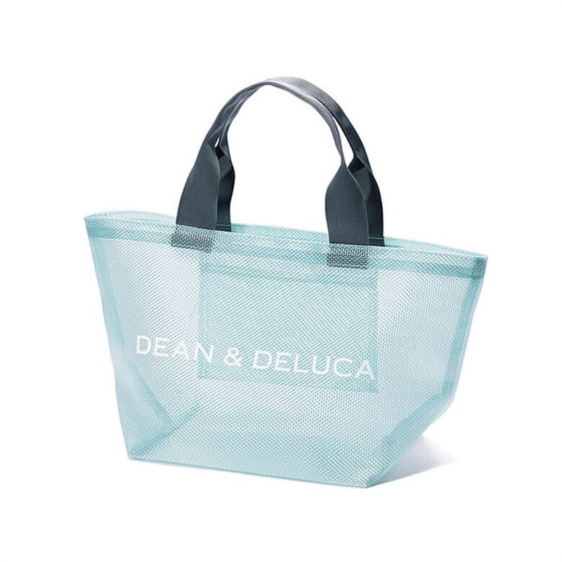 กระเป๋าถือ กระเป๋าสะพายไหล่ ผ้ากอซ ลาย dean & deluca สีชมพู สีฟ้า เหมาะกับเดินชายหาด สไตล์ญี่ปุ่น สําหรับสตรี