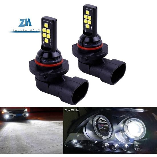 หลอดไฟตัดหมอก LED HB4 9006 Advanced 3030 SMD Daytime Running DRL สีขาวนวล 6000K 2 ชิ้น