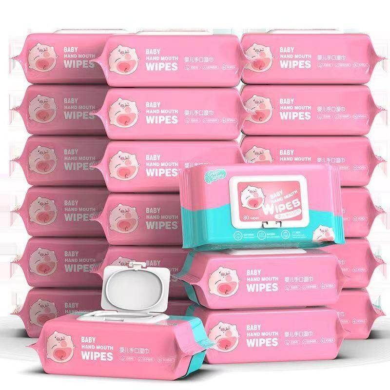 [12 แพ็ค] Baby Wipes ผ้าเช็ดทำความสะอาดสำหรับเด็ก ห่อใหญ่ สูตรอ่อนโยน นุ่มสบาย ไม่ระคายเคือง