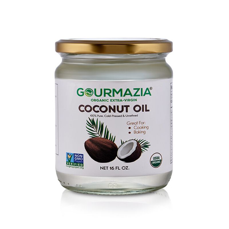 น้ำมันมะพร้าวสกัดเย็นExtra Virgin Coconut Oil Unrefined Cold Pressed Plant Based Ultra Pure Non-GMO Gluten Free USDA Certified Organic Coconut Oil Perfect Choice for Skin Hair Cooking Sri lanka 500ML