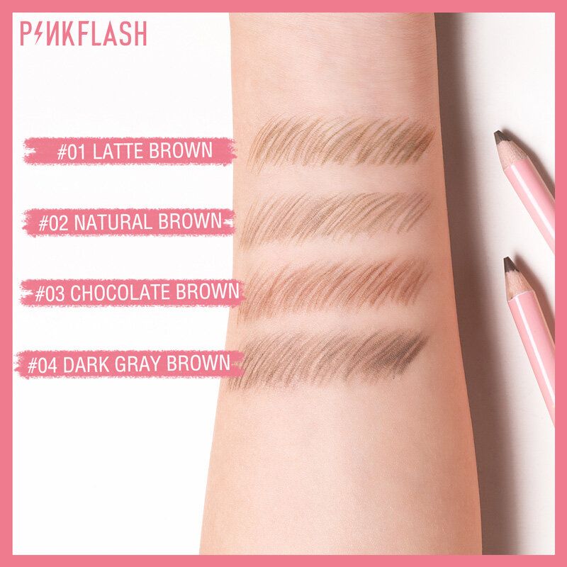 PINKFLASH OhMyEmoji ดินสอเขียนคิ้ว เนื้อนุ่ม กันน้ำ ติดทนนาน 4 Colors