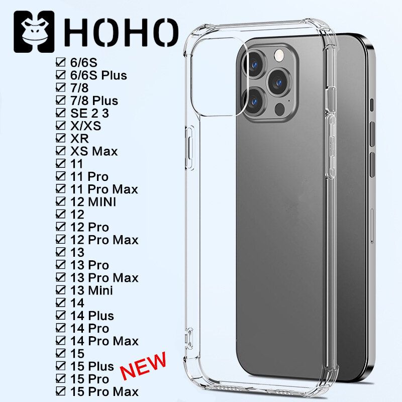 HOHO🔥เคสใสใช้สำหรับไอโฟน เคสใสแบบบาง ใช้สำหรับ iPhone 15 6 S 7 8 Plus + XS XR Max SE 11 12 13 14 15 Pro Max Plus mini TPU Case เคสไอโฟน เคสใสกันกระแทกคิงคอง เคสใสกันกระแท