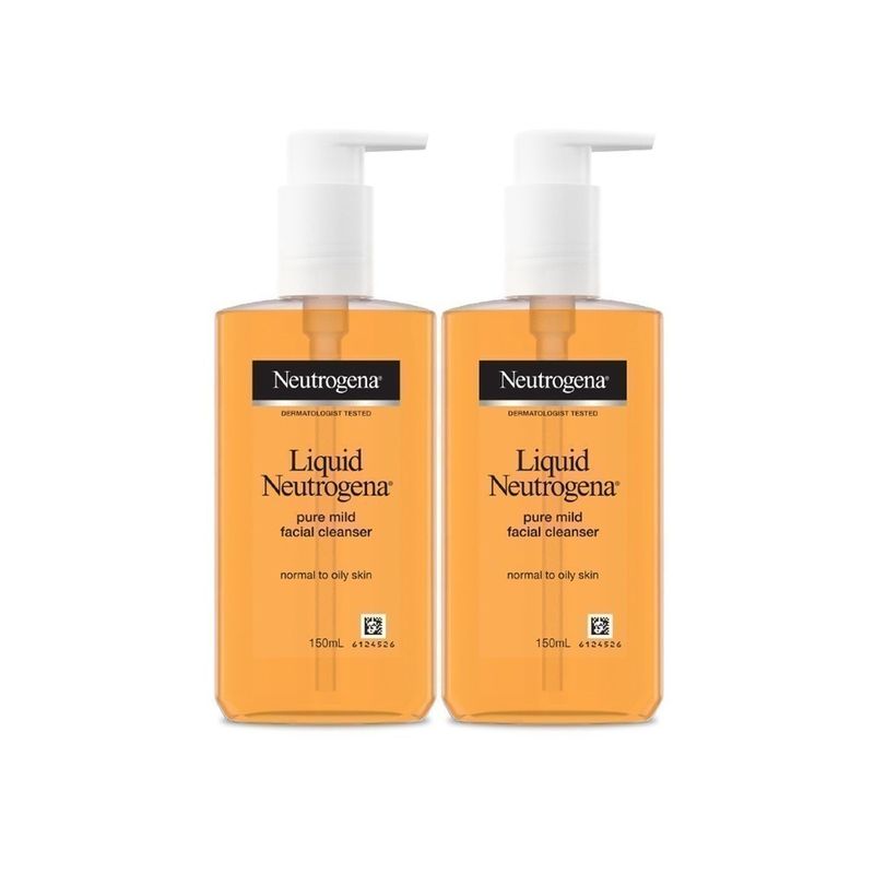 [แพ็คคู่] นูโทรจีนา ลิควิด เพียว มายด์ เฟเชียล คลีนเซอร์ 150มล. x2 Neutrogena Liquid Pure Mild Facial Cleanser 150ml. x2