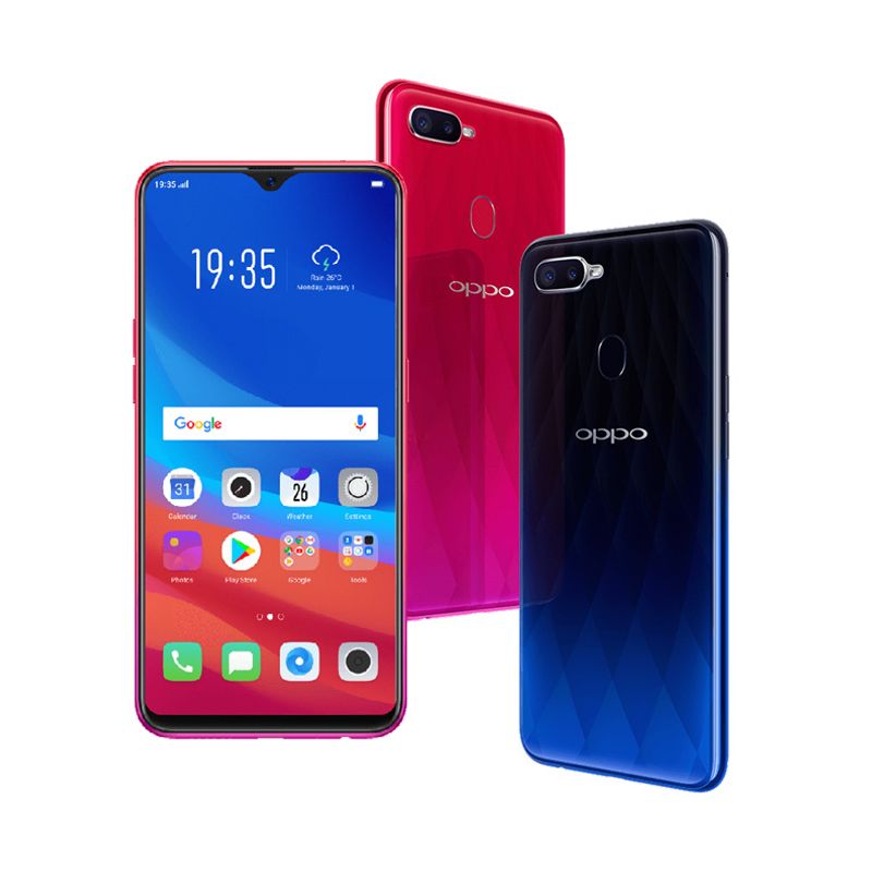 OPPO F9 Ram 8/Rom 256 GB 6.3  หน้าจอใหญ่6.3 ( ฟรีเคสใส+ฟิล์มกระจก+อุปกรณ์เสริมครบชุด)รับประกัน 1ปี