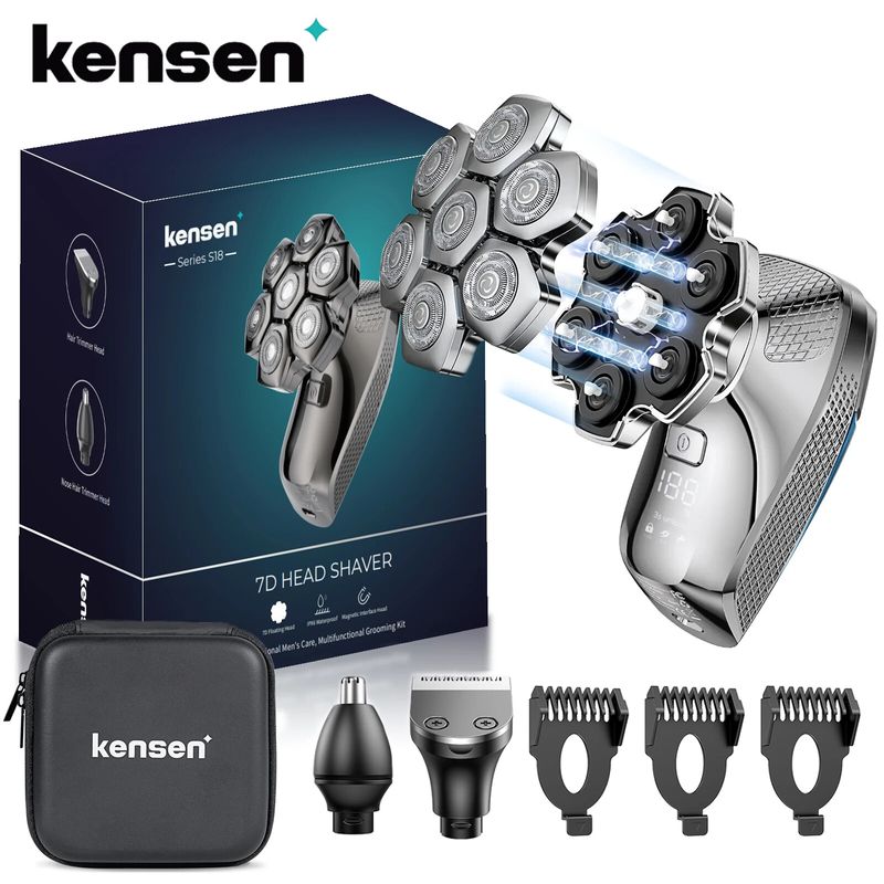 kensen เครื่องโกนหนวด 7D 5 in 1 เครื่องโกนหนวดไฟฟ้า เครื่องโกนหนวด เครืองโกนหนวดแบบชาร์ต เครื่องโกนหนวดแบบชาร์จไฟ โกนหนวดไฟฟ