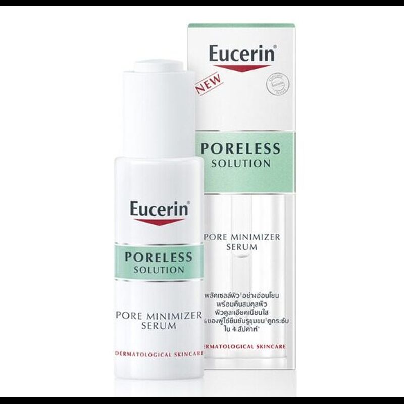 Eucerin Poreless Solution Pore Minimizer Serum 30ml. ยูเซอรีน พอร์เลส โซลูชั่น พอร์ เซรั่ม เพื่อผิวดูละเอียดเนียนใส