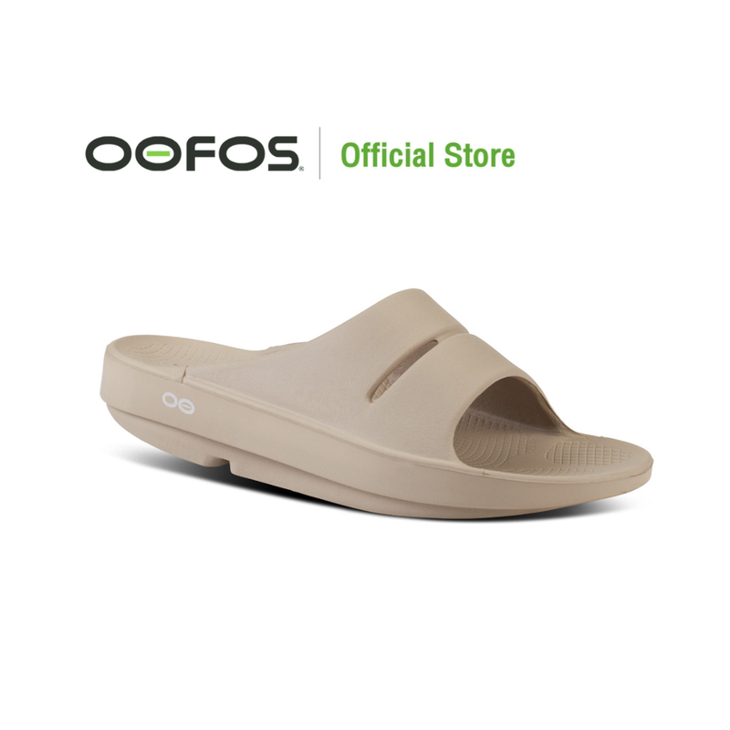 OOFOS OOahh Nomad (สีเบจ) - รองเท้าแตะเพื่อสุขภาพ นุ่มสบายเท้าด้วยวัสดุอูโฟม บอกลาปัญหาสุขภาพเท้า