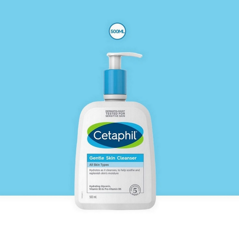 ของแท้ 100 %Cetaphil Gentle Skin Cleanser 500ml เจลทำความสะอาดผิวหน้าและผิวกาย สำหรับผิวบอบบาง แพ้ง่าย และทุกสภาพผิว