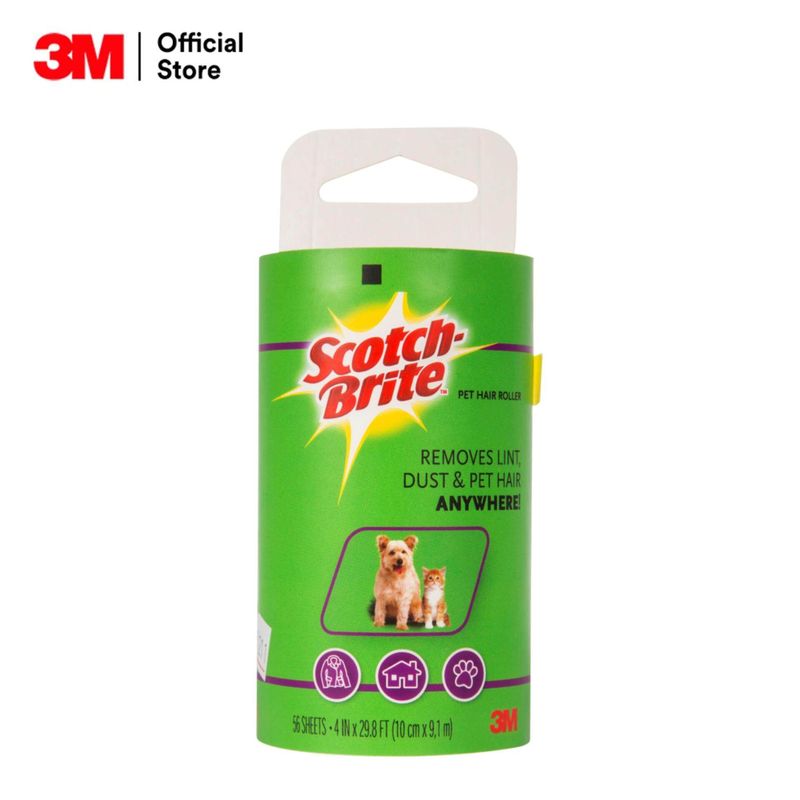 3M™ Scotch-Brite™ สก๊อตช์-ไบรต์ ลูกกลิ้งขจัดฝุ่นรีฟิล, 56 แผ่น ขนาด 6x4 นิ้ว