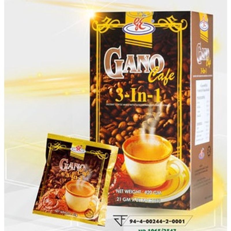 กาโน กาแฟ 3 in 1 ผสมเห็ดหลินจือ - Gano 3 in 1 Coffee