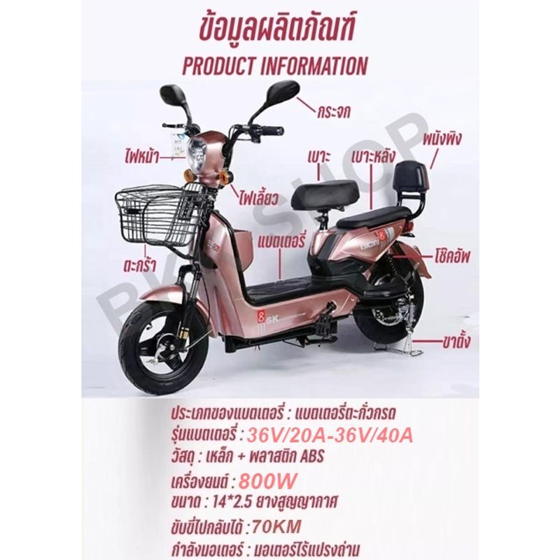 Electric Bicycle 36V,เขียว