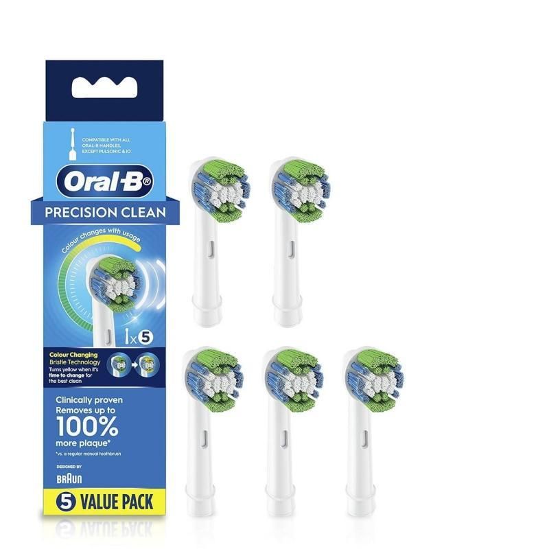 Oral B Precision Clean Electric Toothbrush Replacement Head 5 Pieces Oral B หัวแปรงสีฟันไฟฟ้า รุ่น แพคบรรจุ 5 หัวแปรง