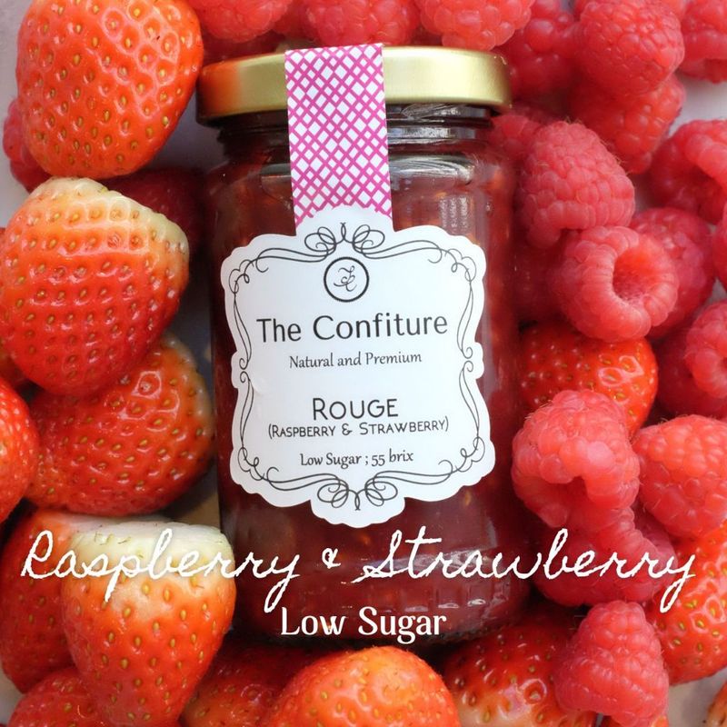 แยมสตรอเบอร์รี่และราสเบอร์รี่ Rouge (Strawberry & Raspberry) 125 กรัม - The Confiture