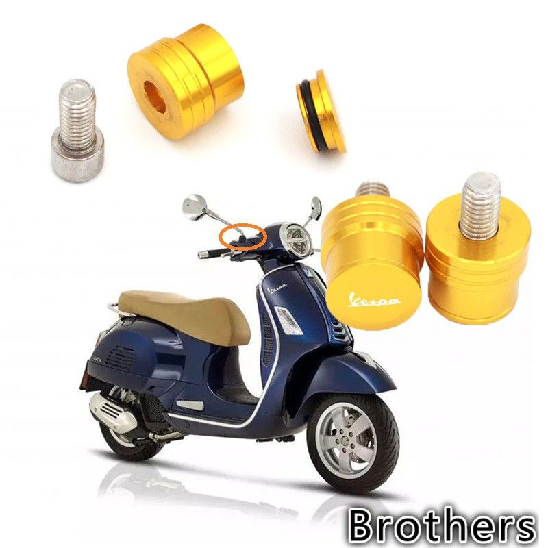 ฝาครอบกระจกอลูมิเนียมสําหรับ Piaggio Vespa Gts Gtv 250 300 Vera / Sprint150 Lx150