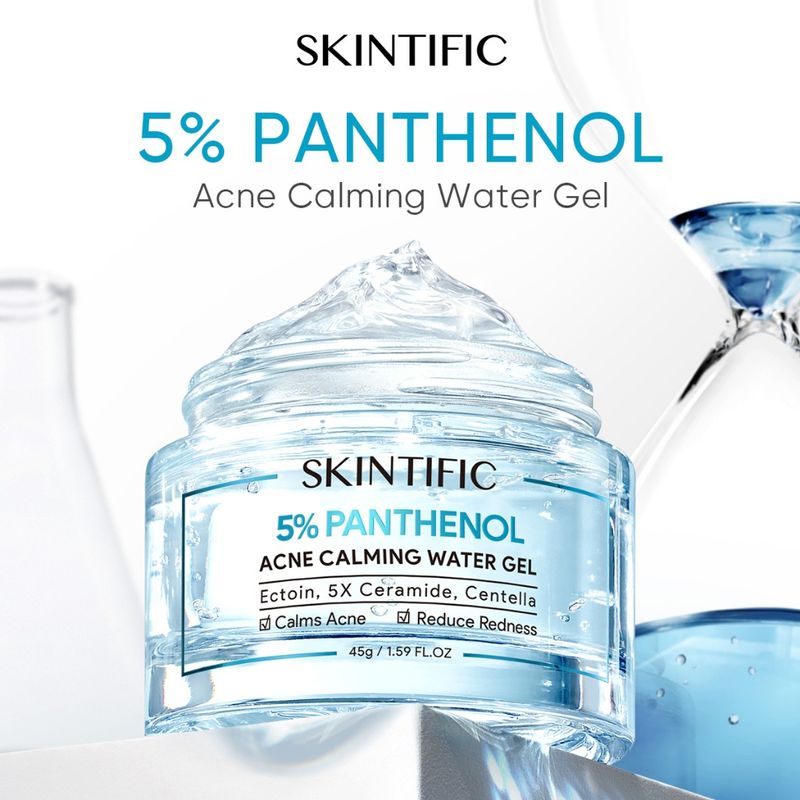 SKINTIFIC 5% แพนทีนอล แอคเน่ คาล์มมิ่ง วอเตอร์ เจล 45g 5% Panthenol Acne Calming Water Gel