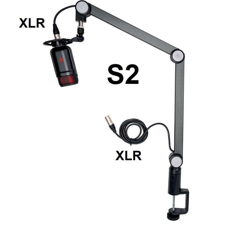 Thronmax:S1 USB/ S2 XLR Caster Premium Tube-Style Broadcast Boom Arm,S1-USB