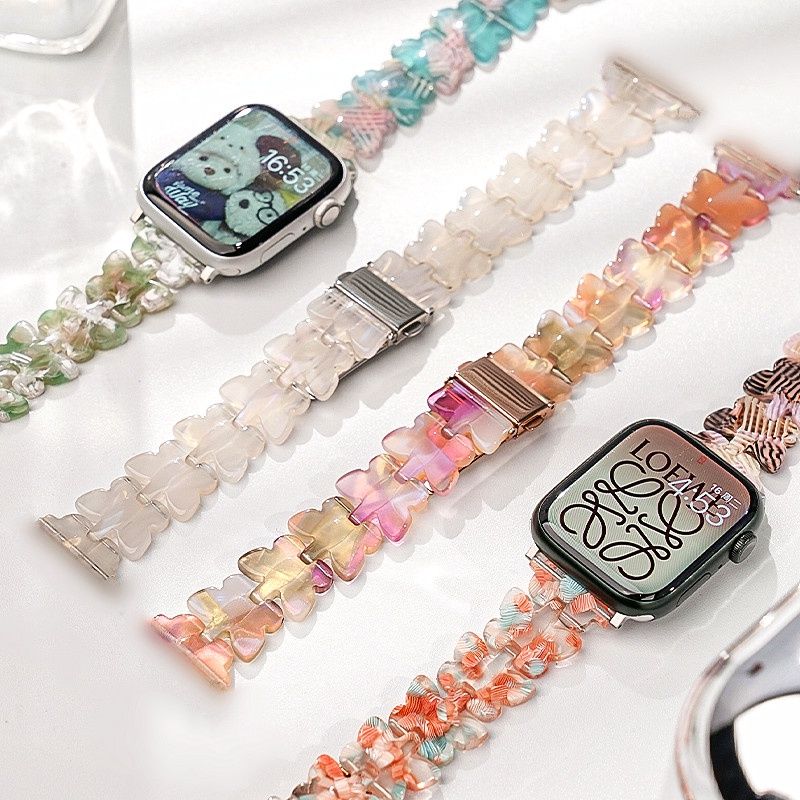 Eleganty Butterfly Resin Strap For Amazfit GTS 4 สายนาฬิกา Amazfit GTS 4 mini สาย