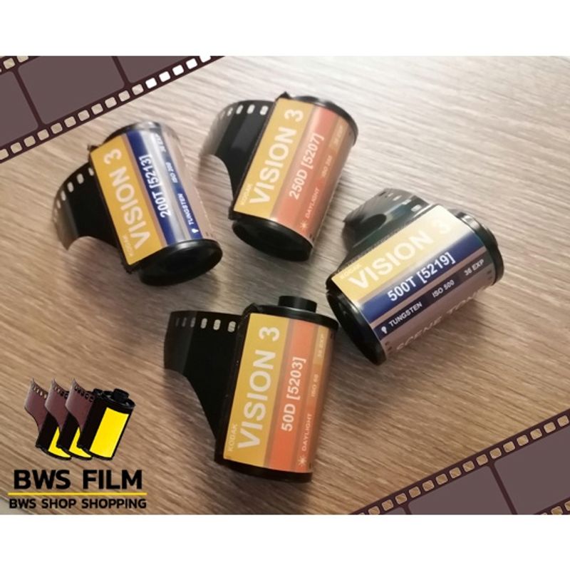 ฟิล์มหนัง ฟิล์มถ่ายรูป ฟิล์มสี Kodak Vision 3 50D, 250D, 200T, 500T 35mm (135) 36 รูป Cinema Color Negative Film