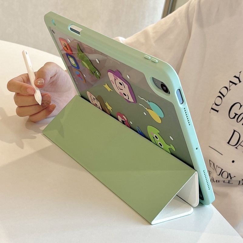 ⚡พร้อมส่ง⚡case Gen10 for iPad PC Air5 air4 อะคริลิค Toy Story ช่องใส่ปากกาขวา เคสipad Gen9 Gen8 Air6