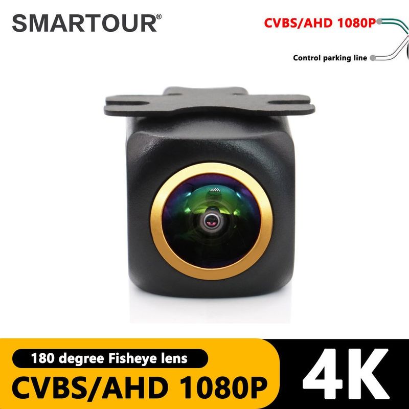 Smartour 4K AHD1920*1080P เลนส์ฟิชอาย กล้องมองหลังรถยนต์ มองเห็นที่มืด สําหรับจอดรถยนต์