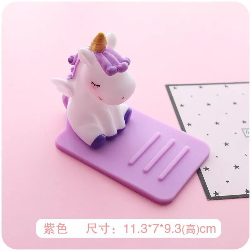 (พร้อมส่ง)ขาตั้งโทรศัพท์ทรงยูนิคอร์น วัสดุพรีเมี่ยมซิลิโคน Phone Holder Unicorn