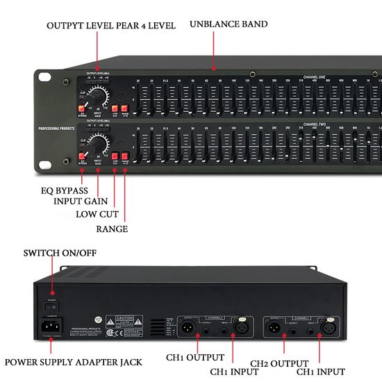 อีควอไลเซอร์ 215 231 2231 คู่ 31-segment 1/3 อ็อกเทฟบาลานซ์ 2 215 With SUB ชั้น อีควอไลเซอร์ KTV เวที วงดนตรี ประสิทธิภาพ การบันทึก สตูดิโอ การบันทึก การปรับแต่ง