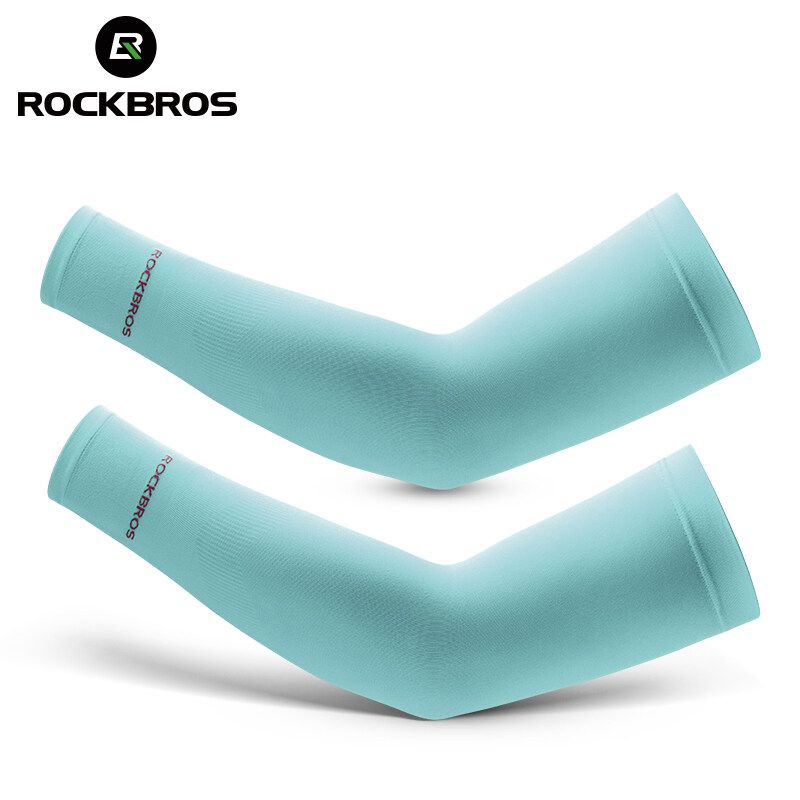 【สีดำ มาถึงใน 3 วัน】ROCKBROS Arm Sleeves จักรยานวิ่งแขนแขน UV ปกป้องแสงแดด CoolMax แขนแขนปกป้องแขน ปก