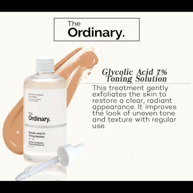 The Ordinary Glycolic Acid 7% Toning Solution โทนเนอร์กรดผลไม้ขัดผิว 240 ml New Skin แท้ รับประกันของแท้  บำรุง หน้า ปรับสีผิวให้กระจ่างใส