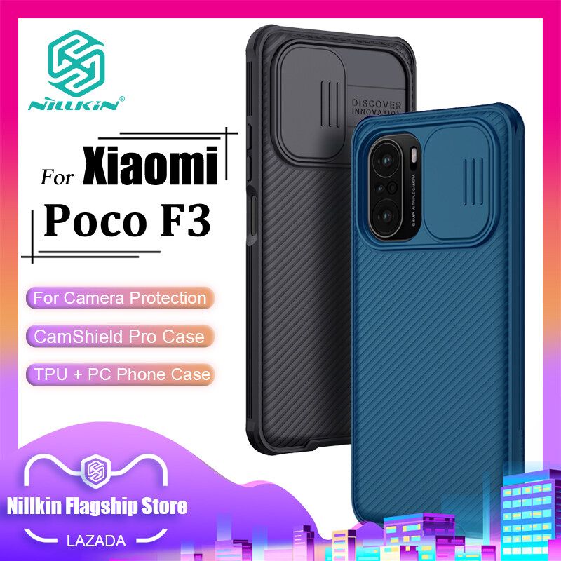 Nillkin แฟชั่น กล้อง ปกป้อง เคส สำหรับ Xiaomi Poco F6 F6 Pro F5 F5 Pro M5s X5 X5 Pro F3 X4 GT 5G F4 X4 Pro 5G X3 NFC X3 Pro M4 Pro 5G M4 Pro 4G M3 Pro M3 เคสโทรศัพท์ ธุรกิจ TPU + PC กล้องป้องกันการกระแทกความเป็นส่วนตัวฝาหลัง