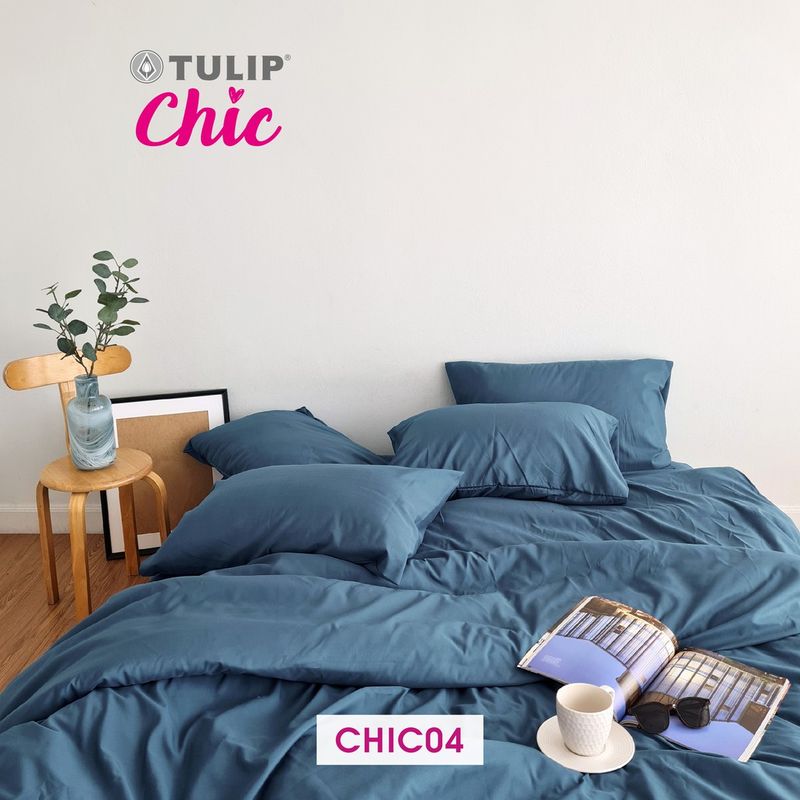 [ส่งฟรี] TULIP ชุดเครื่องนอน ผ้าปูที่นอน ผ้าห่มนวม รุ่นTULIP CHIC สีพื้น CHIC04 สัมผัสนุ่มสบายสไตล์มินิมอล