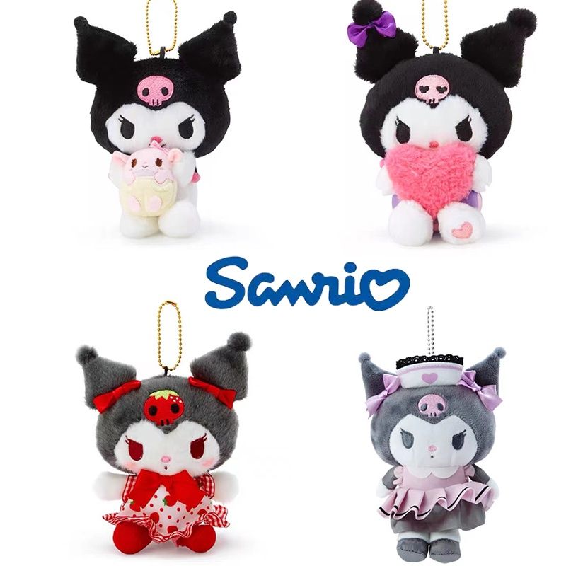 พวงกุญแจตุ๊กตาฟิกเกอร์ Sanrio Kuromi น่ารัก งานฝีมือ ปลอดภัย