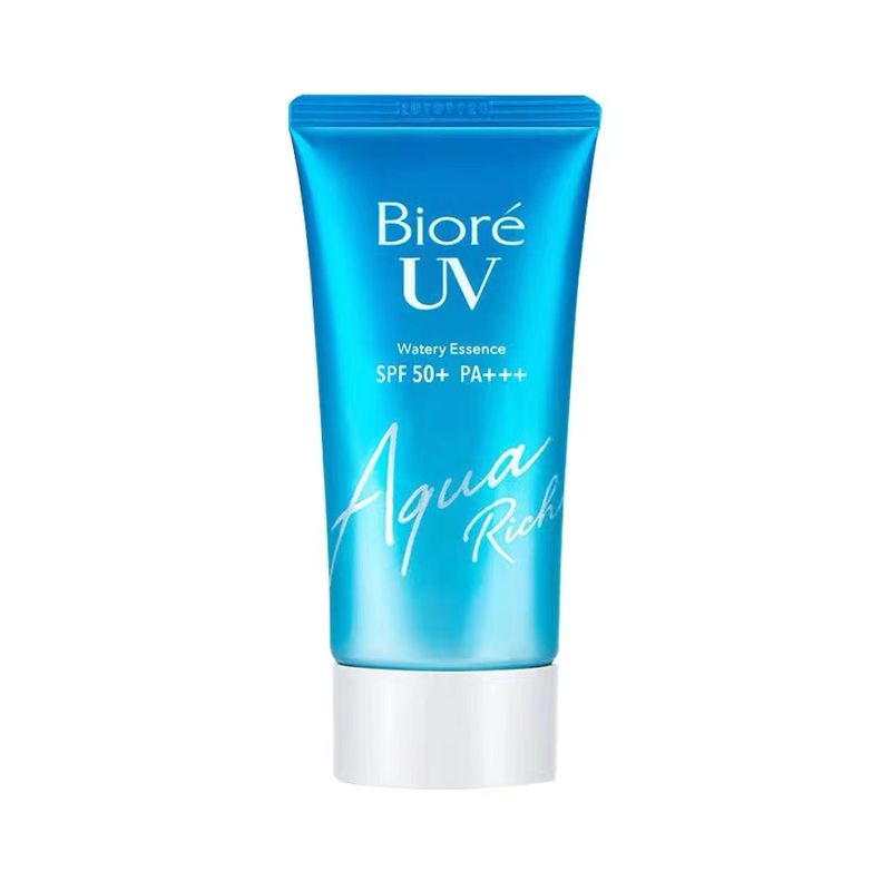 ครีมกันแดด สูตรใหม่! Biore UV Aqua Sunscreen Waterproof Rich Watery Essence  50g Micro Defense SPF 50+ PA+++  บิโอเร ยูวี ซันสกรีน อะควาริช ซันสกรีน ขนาด 90ML กรัม ครีมไวท์เทนนิ่ง