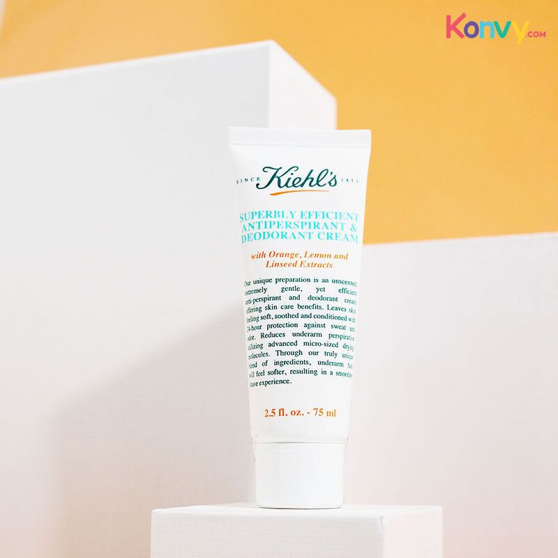 Kiehls Superbly Efficient Antiperspirant Deodorant Cream 75ml คีลส์ครีมระงับกลิ่นกาย สูตรอ่อนโยน