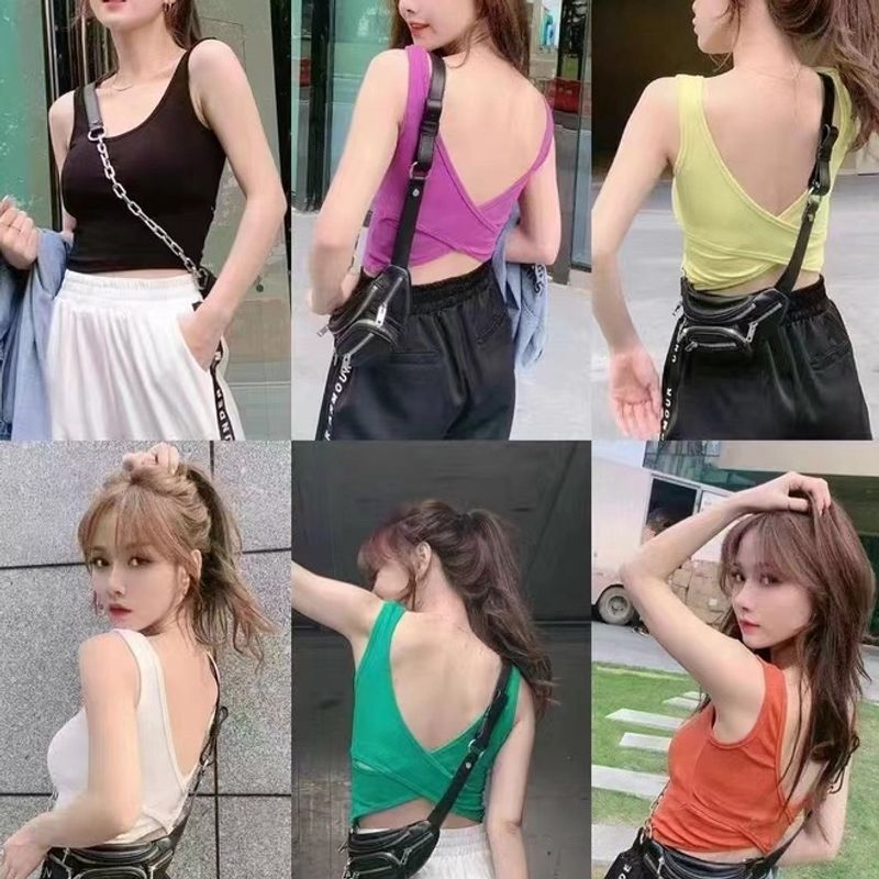 สินค้าแนะนำ เสื้อกล้ามโชว์หลังกากบาท รุ่นB-056 เซ็กซี่ๆ เนื้อผ้าใส่สบาย