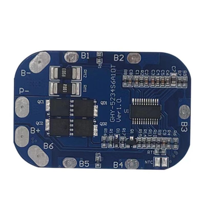 BMS 6S วงจรป้องกันแบตเตอรี่ บอร์ดโมดูลป้องกันแบตเตอรี่ลิเธียม 10A 19.2V-21.6V bms 4s 30a  LiFePO4