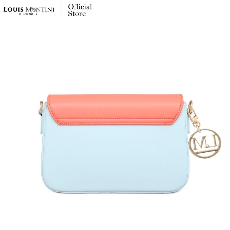 Louis Montini (Fleur De Juillet) กระเป๋าสะพายข้างผู้หญิง กระเป๋าแฟชั่น Flap bag LY05 - Larkspur #5