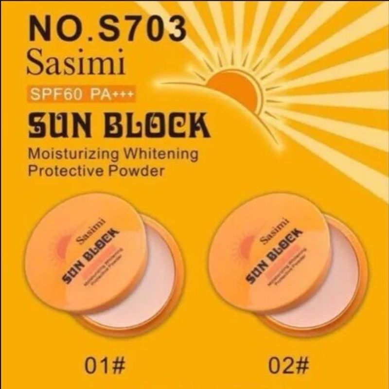 แป้งกันแดดSasimi Sunblock SPF60 PA+++ แป้งกันแดด  No.s703