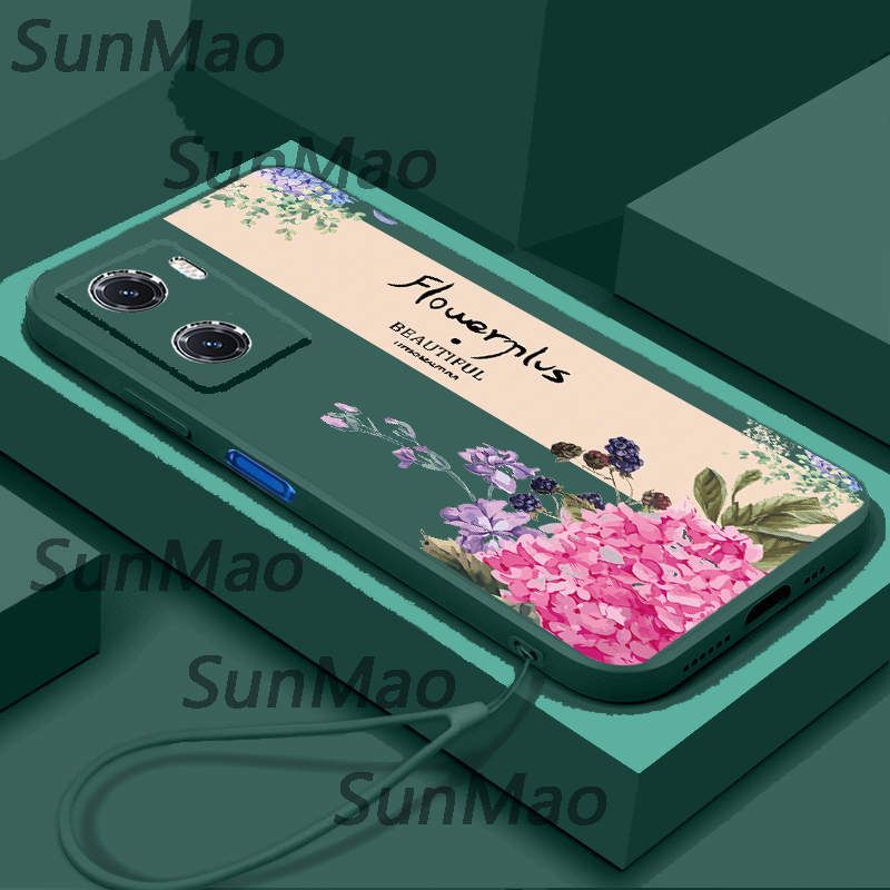 เคสโทรศัพท์ OPPO A57 2022 OPPO A77S กระเป๋าใส่ดอกไม้สไตล์วินเทจ CHA18