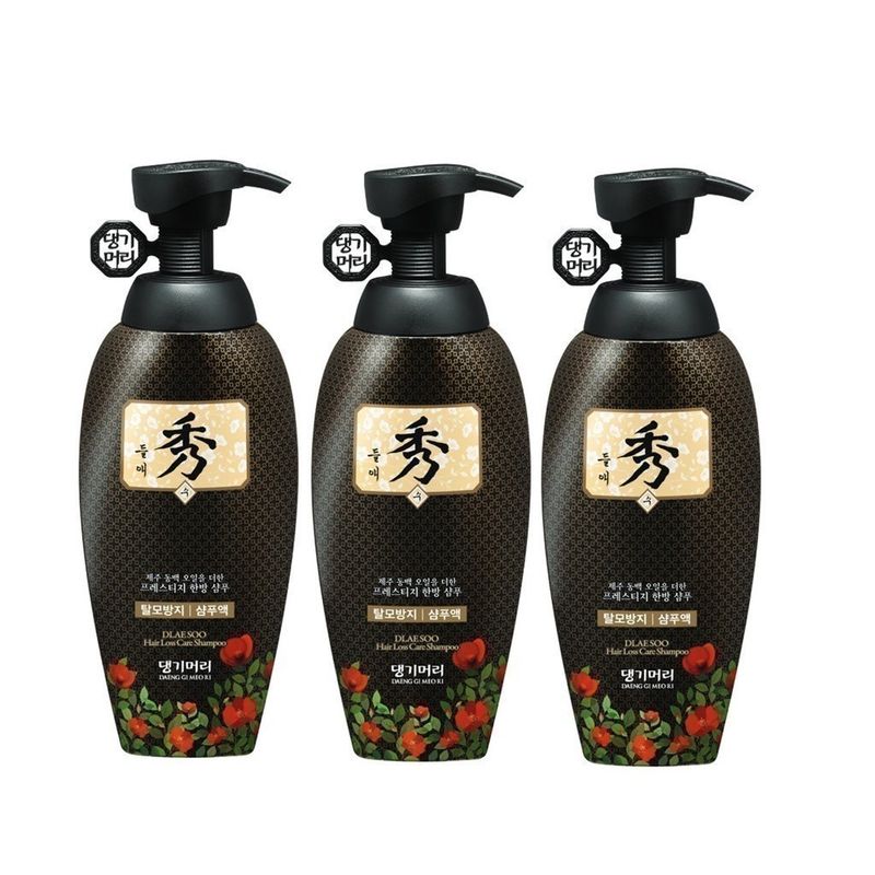 [แพ็คสุดคุ้ม] แชมพูลดผมร่วง แทงกีโมรี สูตรดือแลซู Daeng Gi Meo Ri  DLAESOO Shampoo 400 ml จำนวน 3 ขวด ช่วยฟื้นบำรุงผมแห้งเสีย