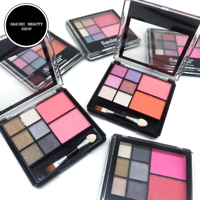 [ใหม่!] Sasimi Colors Eyeshadow & Blusher Palette อายแชโดว์และบลัชออน ชิมเมอร์และแมทต์ 8สี ในพาเลท