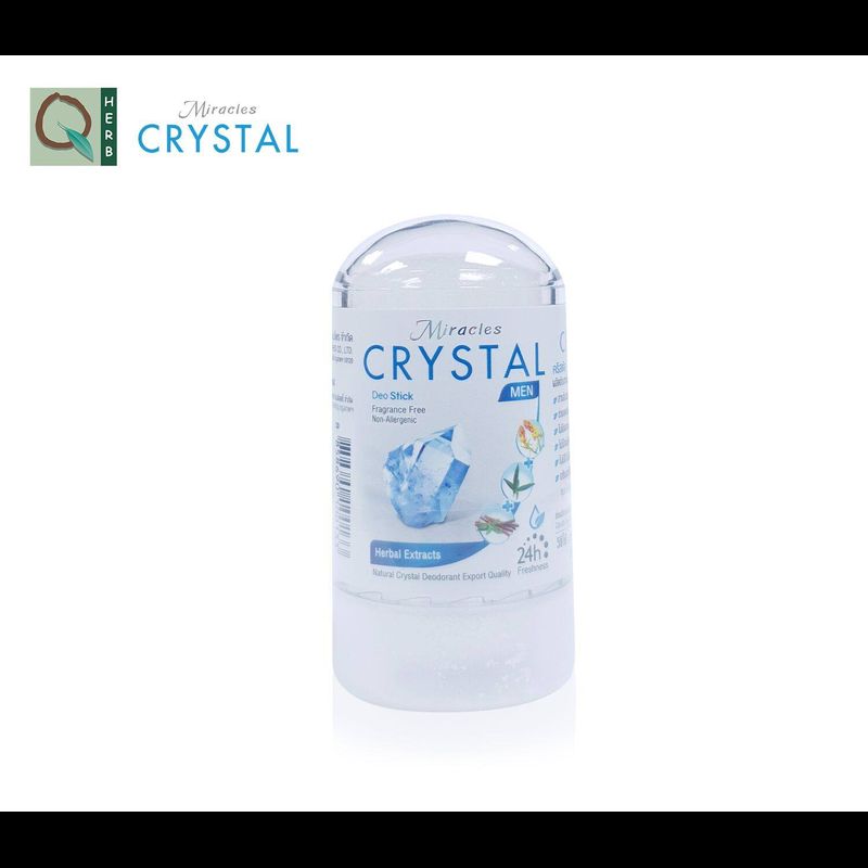 Miracles Crystal (คริสตัล) Deo Stick สารส้มระงับกลิ่นกายผู้ชายชนิดแท่ง 60 กรัม