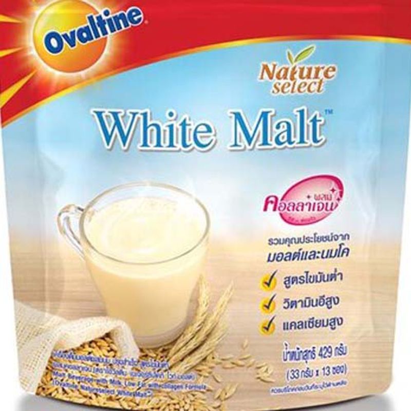 Ovaltine โอวัลติน ไวท์มอลต์ 33 กรัม รุ่น 13 ซอง