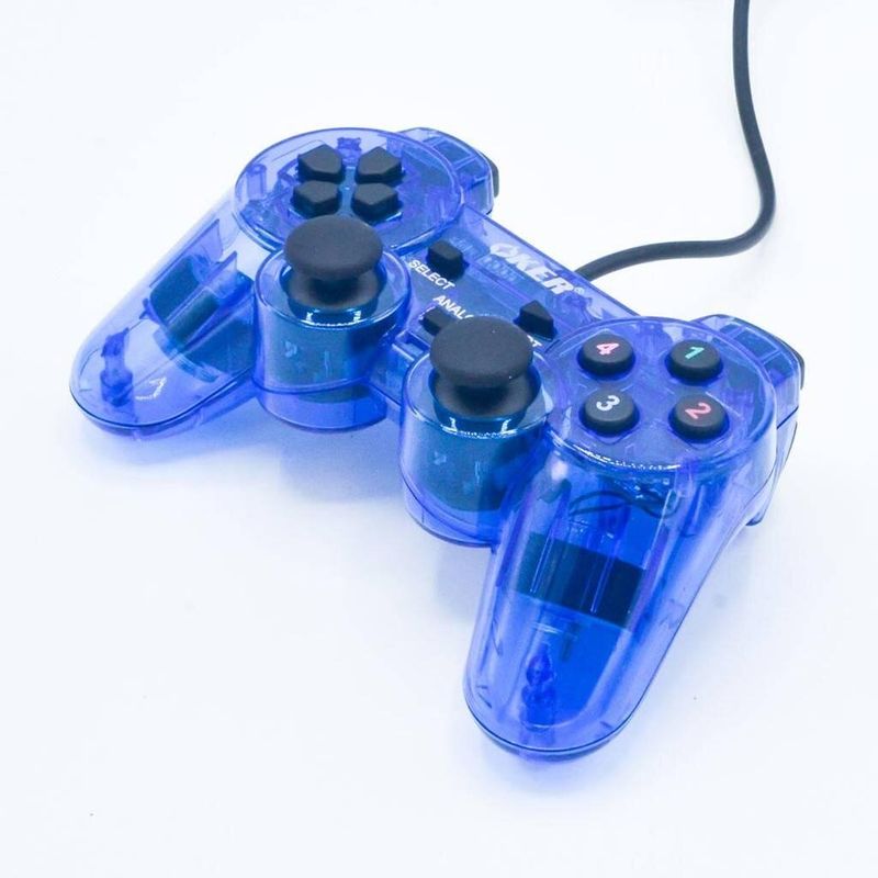 ⚡️กรุงเทพฯด่วน1ชั่วโมง⚡️ OKER U-706 BLUE/BLACK JOYSTICK USB จอยเกมส์ PC เดี่ยวสั่น รับประกันศูนย์ไทย 1ปี