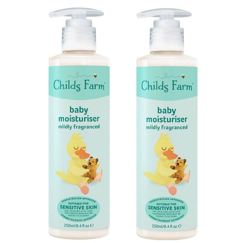 แพ็คคู่ ชายด์ ฟาร์ม โลชั่นเพื่อผิวหน้าและผิวกายสำหรับทารก 250 มล. (Childs Farm Baby Moisturiser 250ml.)